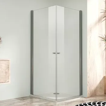 Sprchová zástěna 95x85, oboustranně otevírací, čirá, chrom - ALFA DUE