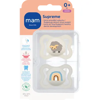 dudlíky mam dudlík Supreme 0+m, béžový/šedý