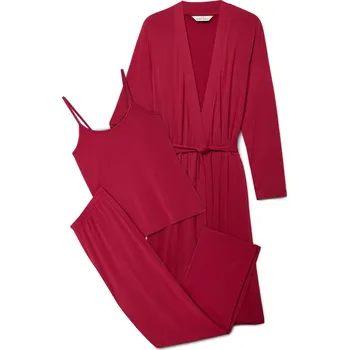 Dámské pyžamo 711398 - Tchibo - 3dílná pyžamová souprava - pro ženy - vel. M 40/42 - barva: červená