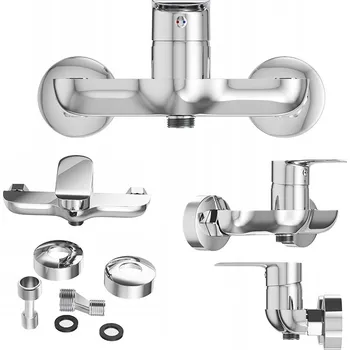 Vodovodní baterie Nástěnná sprchová baterie Granitan Vito stříbrná