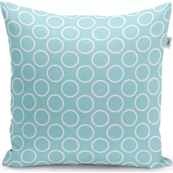 Polštář Sablio Polštář Bílé kruhy - 50x50 cm