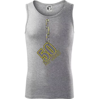 50 let na krku řetěz - Tílko pánské Core - M ( Tmavě šedý melír )