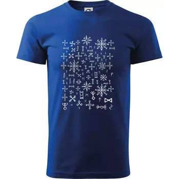 Vikingské runy - Triko extra velké (5-8XL) - 6XL ( Královská modrá )