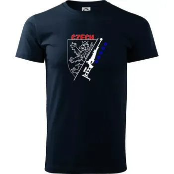 Pánské tričko Biathlon - Czech Lion - Triko extra velké (5-8XL) - 8XL ( Námořní modrá (velmi tmavá - téměř černá) )