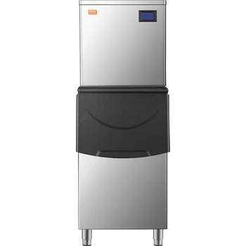 Výrobník ledu Vevor Výrobník ledu 400LBS/24H zásobník 250LBS, samočištění, dotykový panel