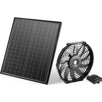 Vevor Solární střešní ventilátor 12 inch 1300 cfm s termostatem a mřížkou