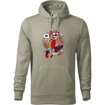 Pánské oblečení Sysel basket - Mikina pánská Cape s kapucí - L ( Light khaki )