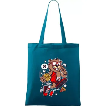 Sysel basket - Taška bavlněná - 42 x 38 cm ( Petrolejová )