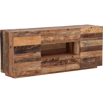 Příborník do zásuvky Masivní příborník Oldwood z recyklovaného dřeva, lakovaný, přírodní barva – 180×40×75 cm