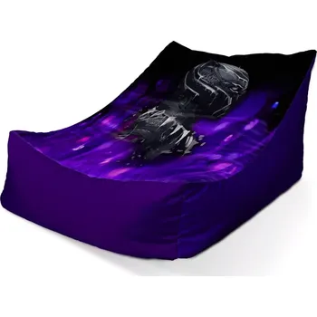 Sedací pytel Sablio Sedací vak Lounge BLACK PANTHER Fialová luminescence - 80 x 95 x 50 cm