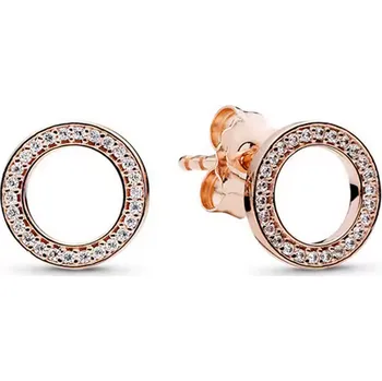 Náušnice Prosperk Náušnice kulaté s kamínky rose gold S1339