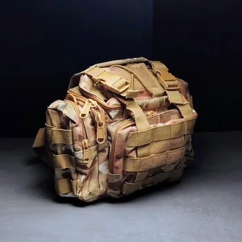 SUPERATOR Taktická brašna přes rameno 32×21×16 cm – voděodolný nylon, MOLLE & Velcro | Range bag/EDC/IFAK/ledvinka Barva: Multicam CP | skladem v ČR | rychlé odeslání | střelnice | do města | GEN2 zipy tichý chod |