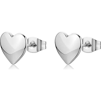 Náušnice S'Agapõ Luxusní ocelové náušnice ve tvaru srdce CLICK SCK299 + 2 měsíce na vrácení zboží