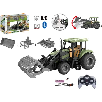 RC model auta Mamido Traktor na dálkové ovládání 1:16 s vyměnitelnou lopatou 4v1
