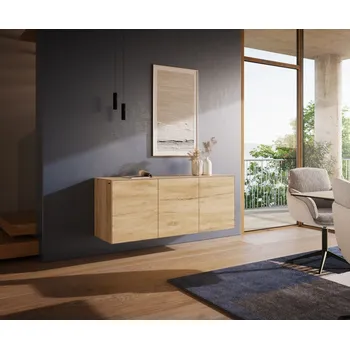 Komoda Komoda Cuor 150 cm keramika Laminam® Sabbia dubová 3 dvířka závěsná