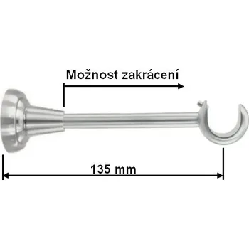 Příslušenství pro garnýž Konzole jednořadá pro tyč 25mm nerez