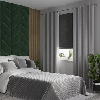 Sprchový závěs Závěs sametový - kroužky výška 180 cm x šíře 140 cm světle šedý