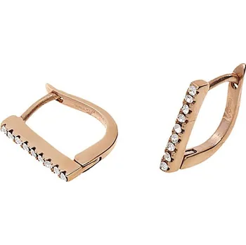 Souprava šperků MPM Dámské ocelové nerezové náušnice 8034 - růžově pozlacené