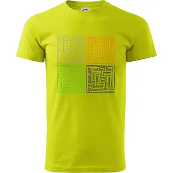 Můj svět - bludiště - Klasické pánské triko vyšší gramáže - S ( Limetková )