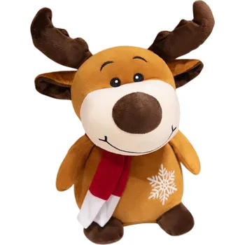 plyšák Los plyšový 40 cm Vánoční dekorace z bavlny a PP bavlny Měkká figurka do interiéru Originální ozdoba pro zimní období