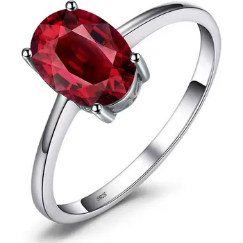 Prsten Prosperk Prstýnek červený zirkon stříbrný Velikost prstenů: 7 (EU: 54-56)
