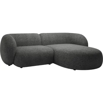 Pohovka Micadoni Tmavě šedá rohová pohovka Kate 255 cm, pravá