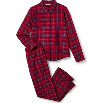 Dámské noční prádlo 688334 - Tchibo - Flanelové pyžamo - pro ženy - vel. 42 - barva: modrá/kostkovaný