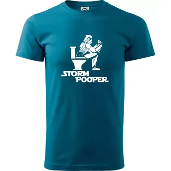 Pánské oblečení SW - Storm pooper - Klasické pánské triko vyšší gramáže - XS ( Petrolejová )