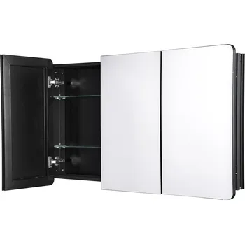 Nábytek Vevor Zrcadlová skříňka 25.5×40 inch, hliník, 4 police, zapuštěná/nástěnná