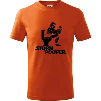 SW - Storm pooper - Tričko dětské bavlněné - 122 cm/6 let ( Oranžová )