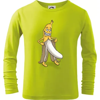 Dětská móda Úchylný banán (Hana-creative) - Triko dětské Long Sleeve - 146 cm/10 let ( Limetková )