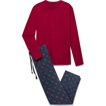 Pánské pyžamo 706676 - Tchibo - Pyžamo - pro muže - vel. L 52/54 - barva: modrá/s potiskem