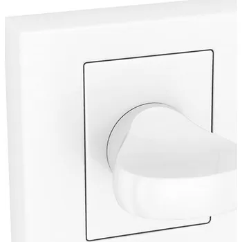 Dveřní kování Interiérová klika Kuchinox Čtvercová rozeta, Klika se zámkem WC