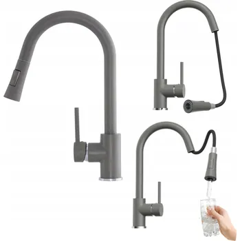 Vodovodní baterie Kuchyňská stojánková baterie Granitan LIBRA šedá