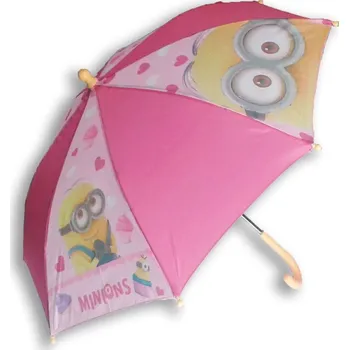 SUN CITY Dětský deštník MIMONI – Růžová verze s košíčky