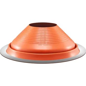 Vevor Střešní lem na trubky 10"–19", silikon, −101–437℉, červená základna
