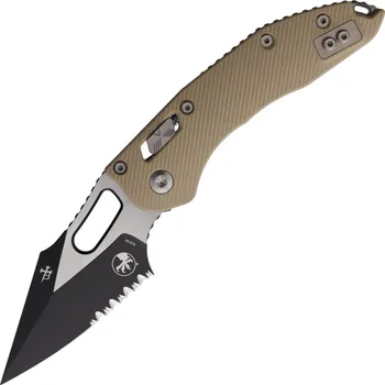 kapesní nůž Microtech Stitch - RAM-LOKTM S/E Fluted G-10 Tan Částečně Zoubkovaný 169RL-2FLGTTA