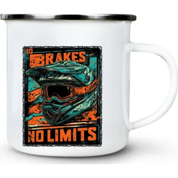 Pánské oblečení No Brakes, No Limits - Plechový hrnek VELKÝ 400ml (500 ml po okraj) - 400 ml