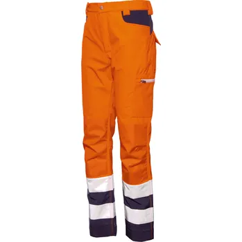 Pánské kalhoty Kalhoty do pasu reflexní ISSA GORDON softshellové oranžová/modrá M