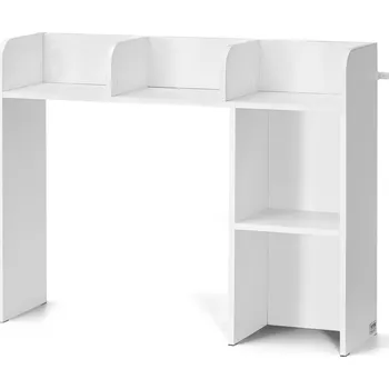 Knihovna Vevor Stolní policový regál 2 úrovně 37.2"×9.5"×28.9", bílý, s protiskluzem