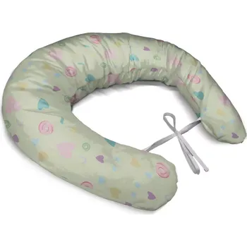 Polštář Sablio Těhotenský polštář Srdíčka a spirály