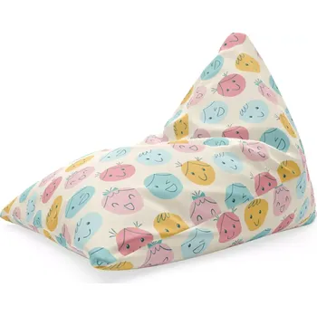 Sedací pytel Sablio Sedací vak Triangl Smajlíci: 120 x 100 x 100 cm