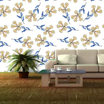 Tapeta Sablio Tapeta Žluté kvítí - 125x75 cm