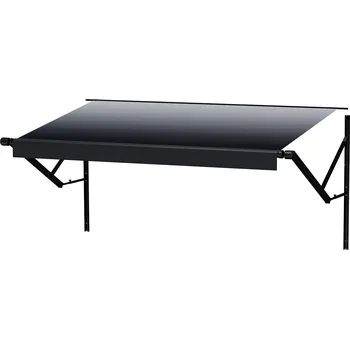 Markýza Vevor Motorová markýza pro karavan komplet 10' výsuvná, hliníkový rám černá