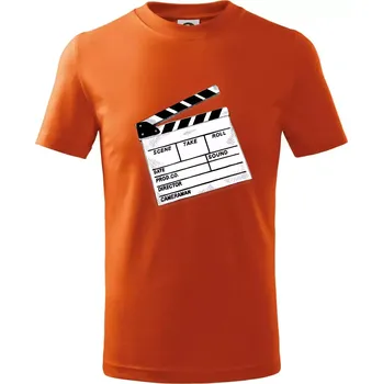 Chlapecké tričko Filmová klapka - Tričko dětské bavlněné - 104-110cm / 3-4 roky ( Oranžová )