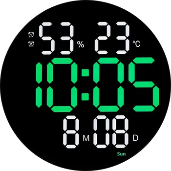 Hodiny ELEKTRONICKÉ DIGITÁLNÍ HODINY BUDÍK NA ZEĎ ZÁVĚSNÉ LED