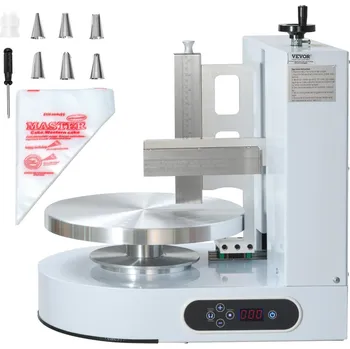 Vevor Stroj na zdobení dortu s otočným talířem 4"–12", 25–320 rpm, škrabka