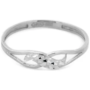 Prsten Zlatý prsten z bílého zlata