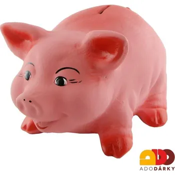 Pokladnička Pokladnička prase střední růžové 24 cm (Pokladnička ve tvaru prasátka)