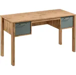 Psací stůl Indigo - dub wotan / zelená